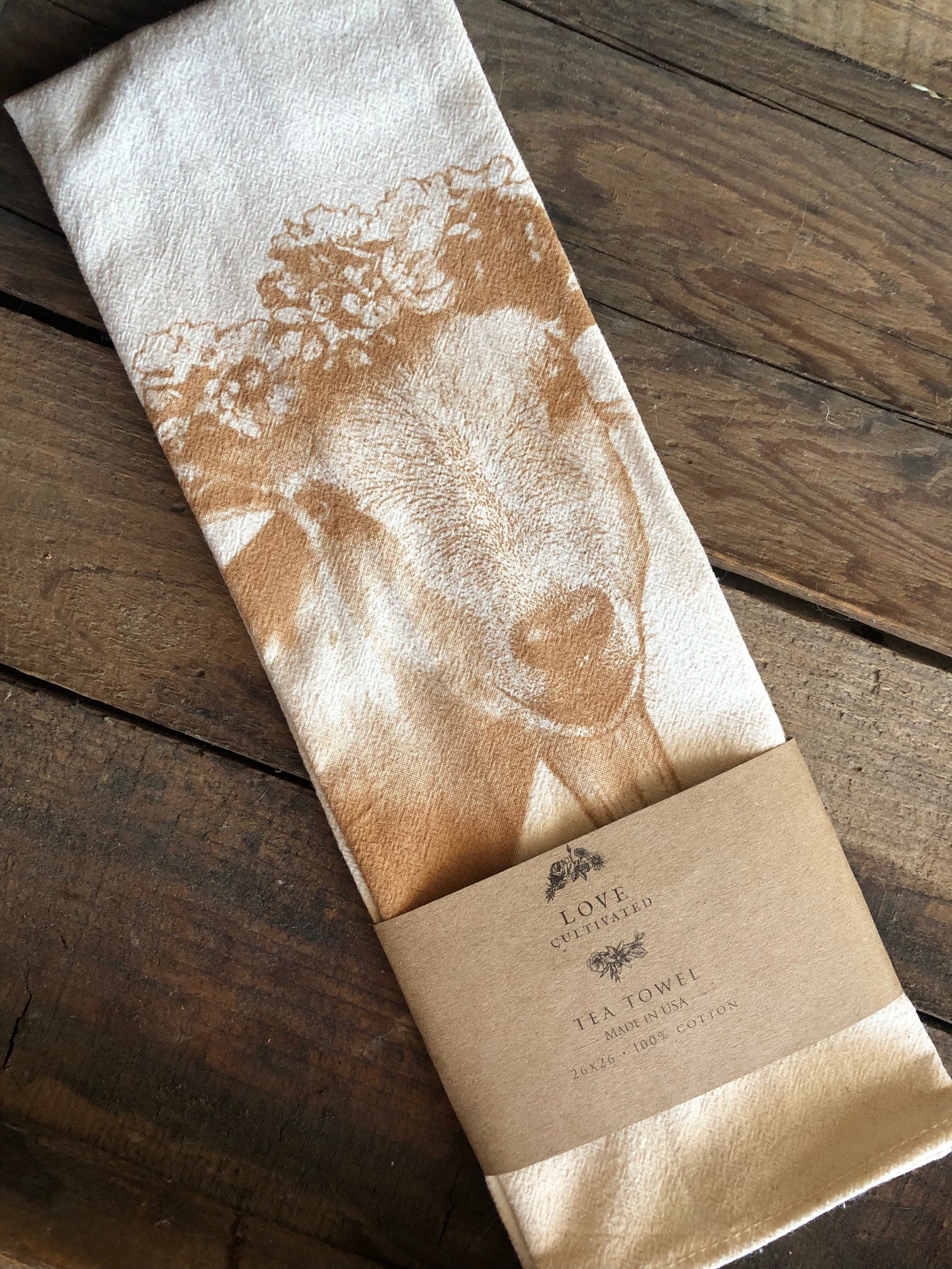 Detail of Tea Towel included in Gift Box
